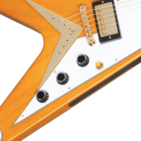 Guitarra Electrica Epiphone IGCKFVWANAGH1 1958 Korina Flying V (White Pickguard) - The Music Site