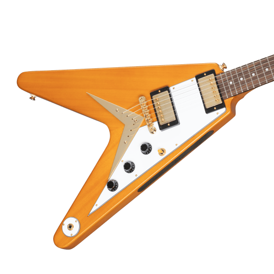 Guitarra Electrica Epiphone IGCKFVWANAGH1 1958 Korina Flying V (White Pickguard) - The Music Site