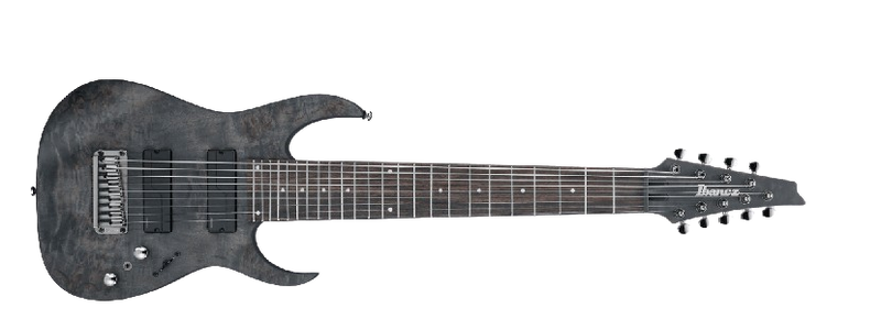 Guitarra Electrica Ibanez 9 Cuerdas Rg9pb-transparent Gray Flat