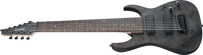 Guitarra Electrica Ibanez 9 Cuerdas Rg9Pb-Transparent Gray Flat - The Music Site