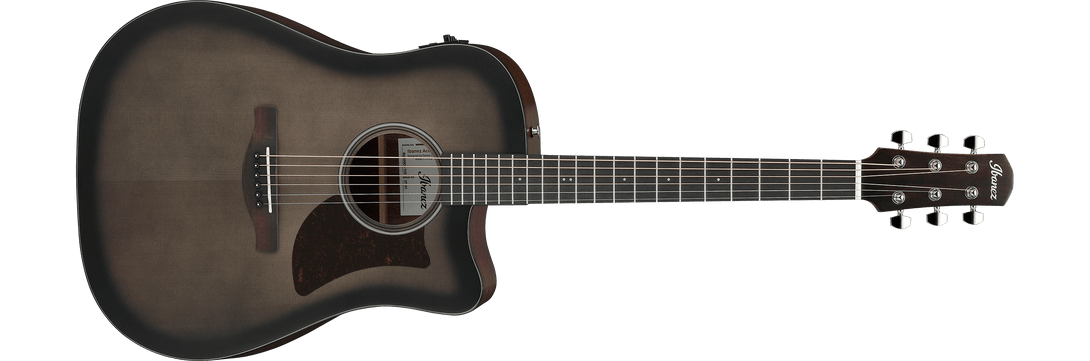 Guitarra Electro Acústica Ibanez AAD50CE-TCB Charcoal Burst transparente de bajo brillo - The Music Site