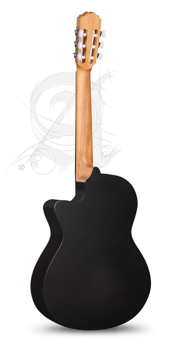 Guitarra Electroacústica Alhambra CW EZ Black Satin/Estuche - The Music Site