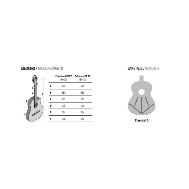 Guitarra Electroacustica Alhambra Z Nature CT EZ/Estuche - The Music Site