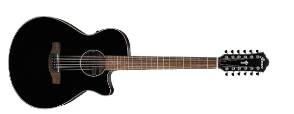 Guitarra Electroacustica Ibanez 12 Cuerdas Aeg5012-Black High Gloss