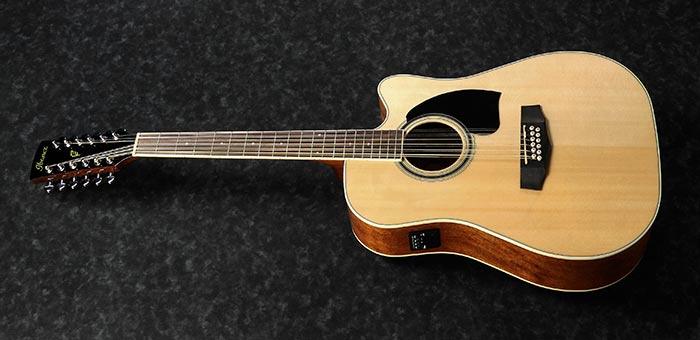 Guitarra Electroacustica Ibanez 12 cuerdas Pf1512Ece Natural High Gloss - The Music Site