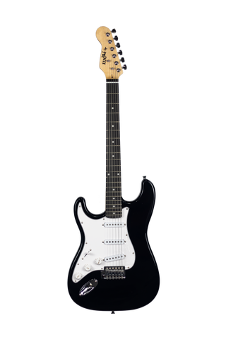 Guitarra Electrica Mc Art+ Sst 01l Bk Zurda Negra