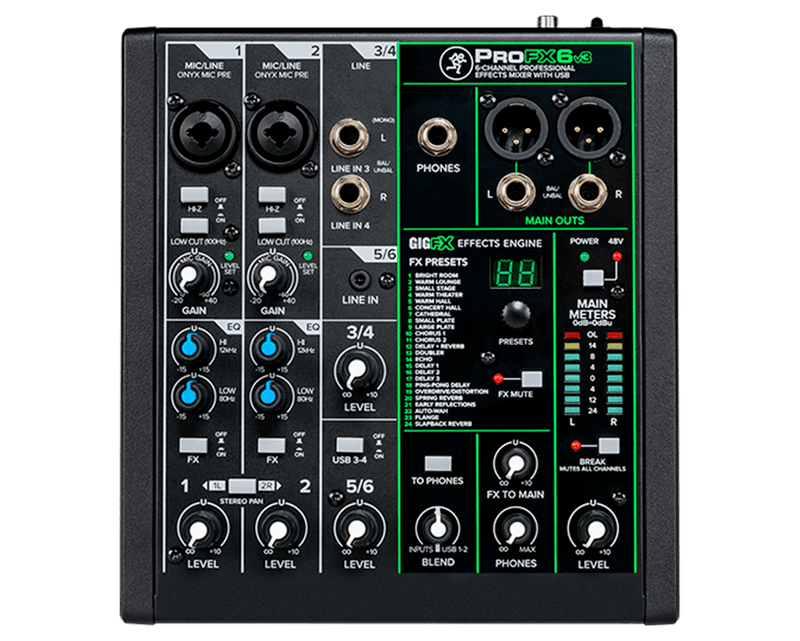 Mezclador Mackie PROFX6 V3 - The Music Site
