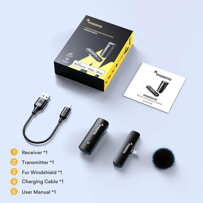 Microfono Maono WM600 B2 Lavalier inalambrico para iPhone,iPad - The Music Site