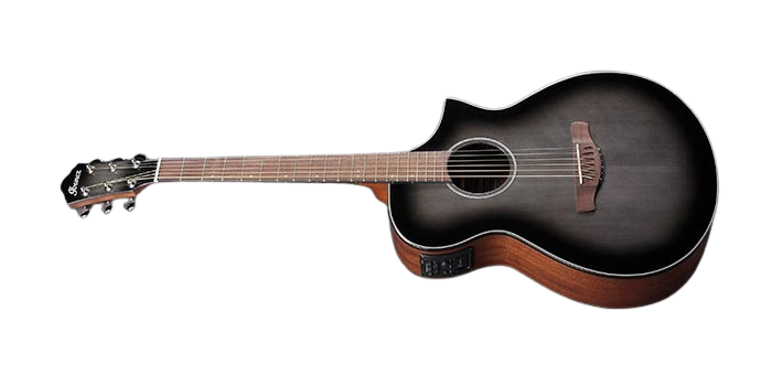 Guitarra Electroacustica Ibanez Aewc11-transparent Charcoal Burst Low Gloss