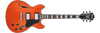 Guitarra eléctrica Ibanez AS73-TTF Transparent Tangerine Flat — vista 1