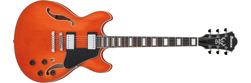 Guitarra eléctrica Ibanez AS73-TTF Transparent Tangerine Flat — vista 1