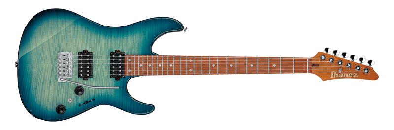 Guitarra Electrica Ibanez Az24s1f-txb Turquesa Transparente