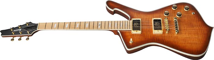 Guitarra eléctrica Ibanez IC420MFM-CML Caramel Burst Low Gloss — vista 4