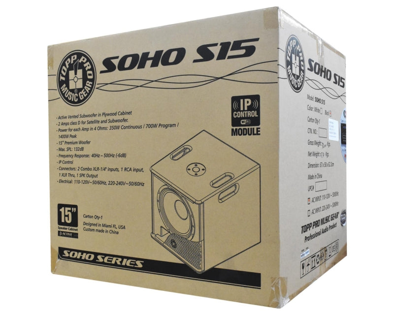 Subwoofer Topp Pro Soho S15flx