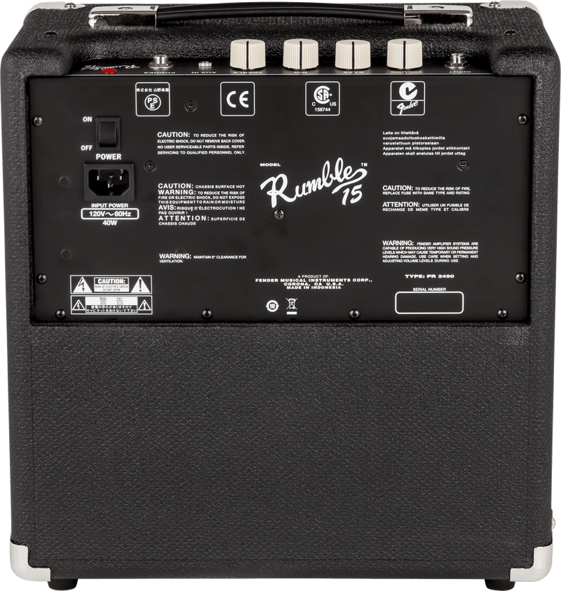 Amplificador Fender Rumble 15 2370100900 Ds Para Bajo