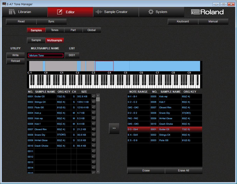 Sintetizador Roland E-A7 - The Music Site