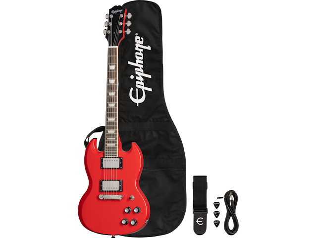 Guitarra Electrica Epiphone SG Es1ppsgranh1 Power Players Lava Red