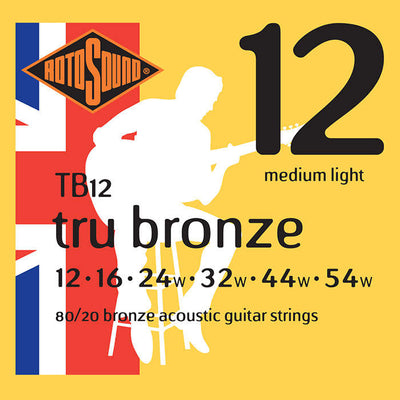 Encordado Rotosound TB12 Guit Acust Tru Bronze 80/20 12-54