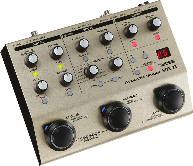 Pedal Boss Ve-8 Acoustic Singer Guitarra Acustica