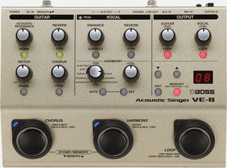 Pedal Boss Ve-8 Acoustic Singer Guitarra Acustica