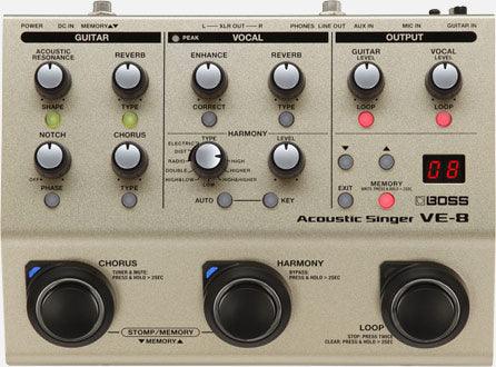 Pedal Boss Ve-8 Acoustic Singer Guitarra Acustica