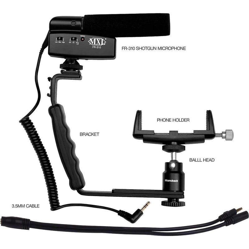 Videografo MXL MXL FR310 básico para medios móviles - The Music Site