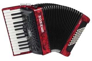 Acordeon Hohner Bravo II 48 Bajos Rojo - The Music Site