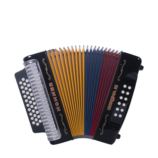 Acordeónn Hohner Corona III 5 Letras Negro-Col A57731 - The Music Site