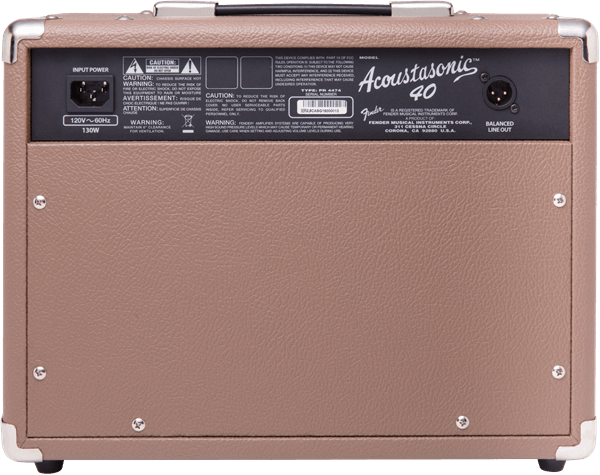 Amplificador Fender Guitara Acústica Acoustisonic 40 - The Music Site