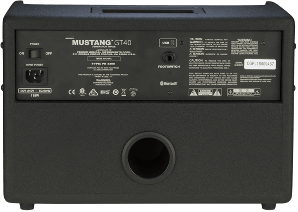 Amplificador Fender Guitarra Eléctrica Mustang™ GT 40, 110V TW 2310101000 - The Music Site