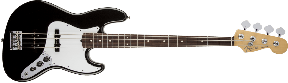 Bajo Electrico Fender American Standard Jazz Bass®, diapasón de palisandro, negro0193700706 - The Music Site