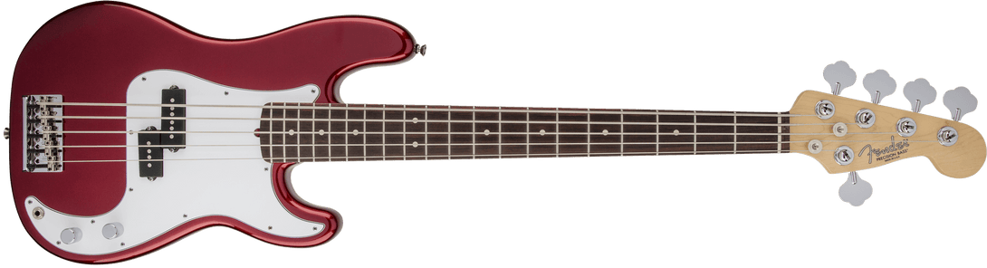 Bajo Electrico Fender American Standard Precision Bass® V (cinco cuerdas), diapasón de palisandro, rojo místico0193650794 - The Music Site