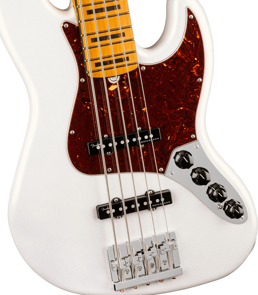 Bajo Electrico Fender American Ultra Jazz Bass® V, Maple Fingerboard, Arctic Pearl 0199032781 - The Music Site