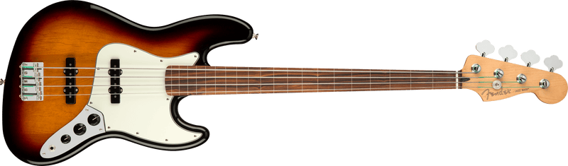 Bajo Electrico Fender Player Jazz Bass® sin trastes, diapasón de Pau Ferro, Sunburst de 3 coloress 0149933500 Fretless - The Music Site