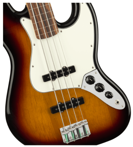 Bajo Electrico Fender Player Jazz Bass® sin trastes, diapasón de Pau Ferro, Sunburst de 3 coloress 0149933500 Fretless - The Music Site