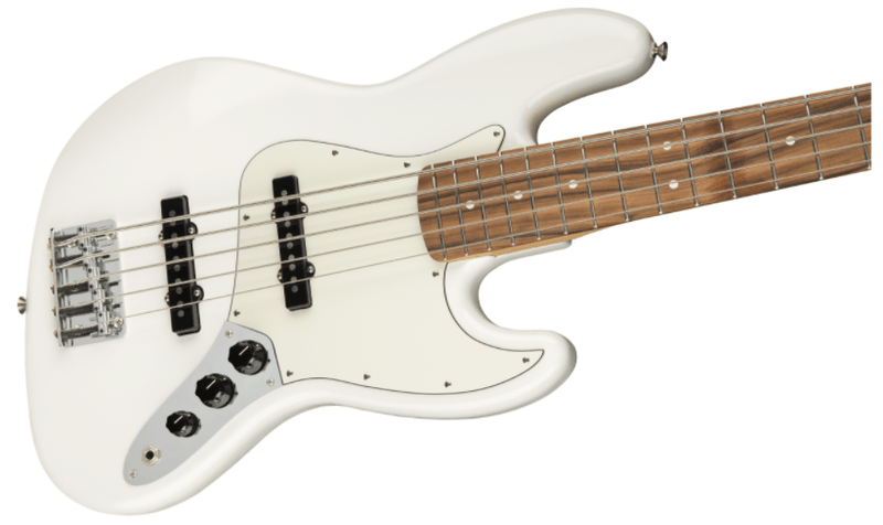 Bajo Electrico Fender Player Jazz Bass® V, diapasón de Pau Ferro, blanco polar 0149953515 - The Music Site