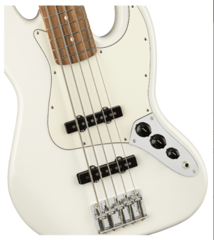 Bajo Electrico Fender Player Jazz Bass® V, diapasón de Pau Ferro, blanco polar 0149953515 - The Music Site