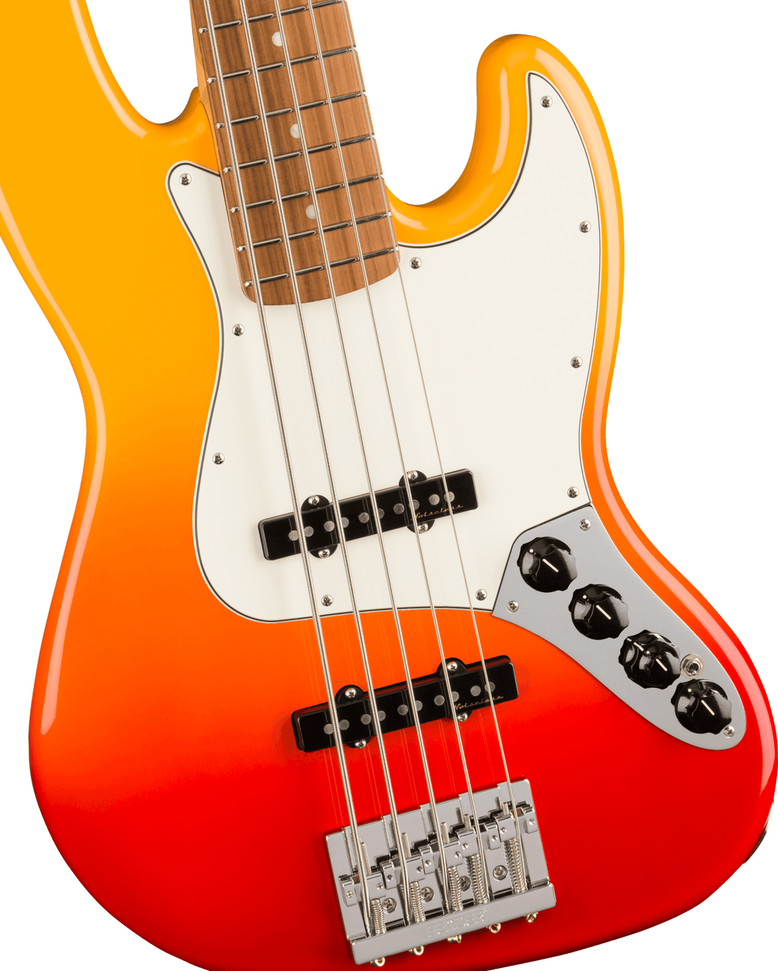 Bajo Electrico Fender Player Plus Jazz Bass® V, diapasón de Pau Ferro, Tequila Sunrise 0147383387 - The Music Site