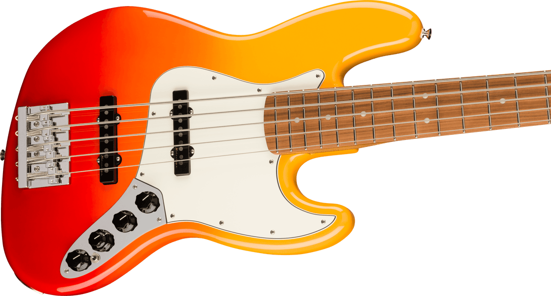 Bajo Electrico Fender Player Plus Jazz Bass® V, diapasón de Pau Ferro, Tequila Sunrise 0147383387 - The Music Site