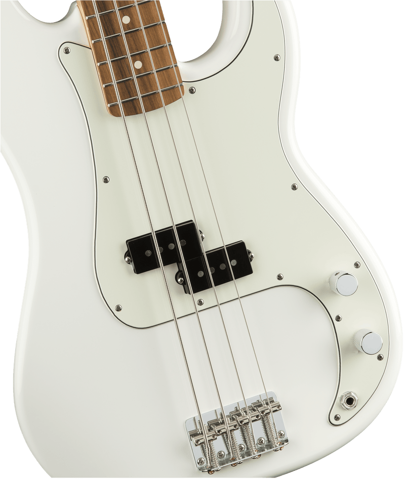 Bajo Electrico Fender Player Precision Bass®, diapasón de Pau Ferro, blanco polar 0149803515 - The Music Site