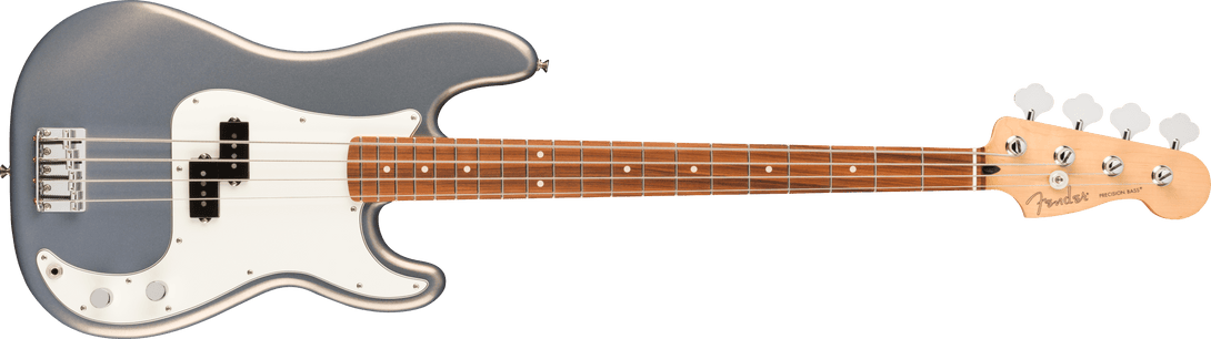 Bajo Electrico Fender Player Precision Bass®, Diapasón de Pau Ferro, Plateado 0149803581 - The Music Site