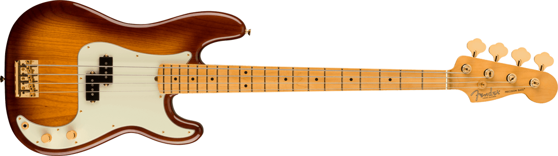 Bajo Electrico Fender Precision Bass® conmemorativo del 75.° aniversario, diapasón de arce, ráfaga de bourbon de 2 colores 0177552833 - The Music Site