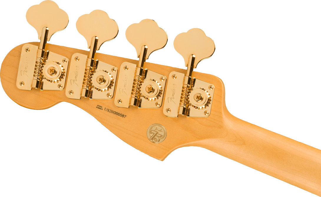 Bajo Electrico Fender Precision Bass® conmemorativo del 75.° aniversario, diapasón de arce, ráfaga de bourbon de 2 colores 0177552833 - The Music Site