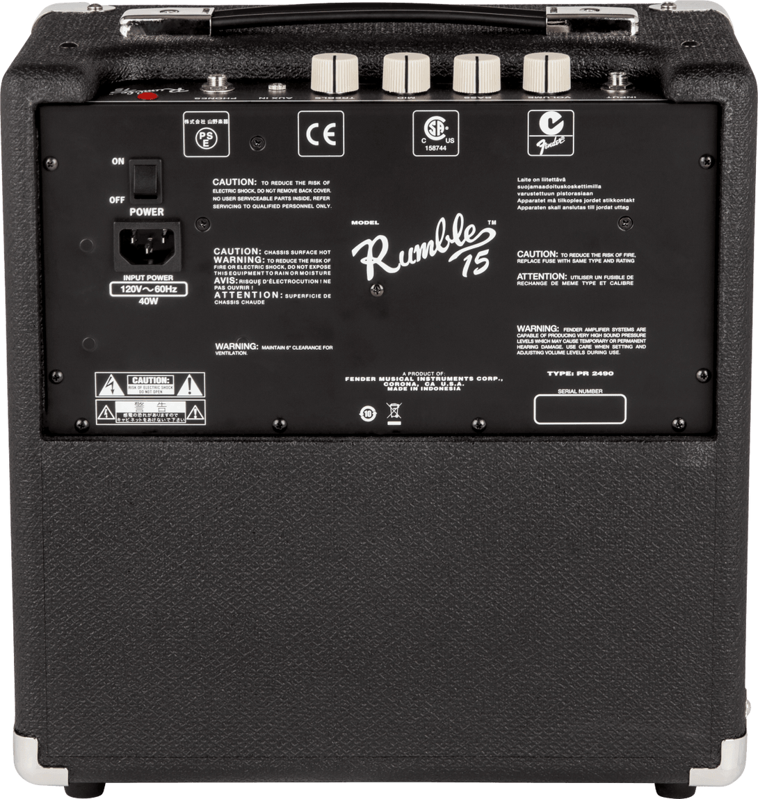 Bajo Electrico Fender Squier Affinity Precision Bass PJ Pack Gig Bag Rumble 15 - 120V 0371982006 - The Music Site