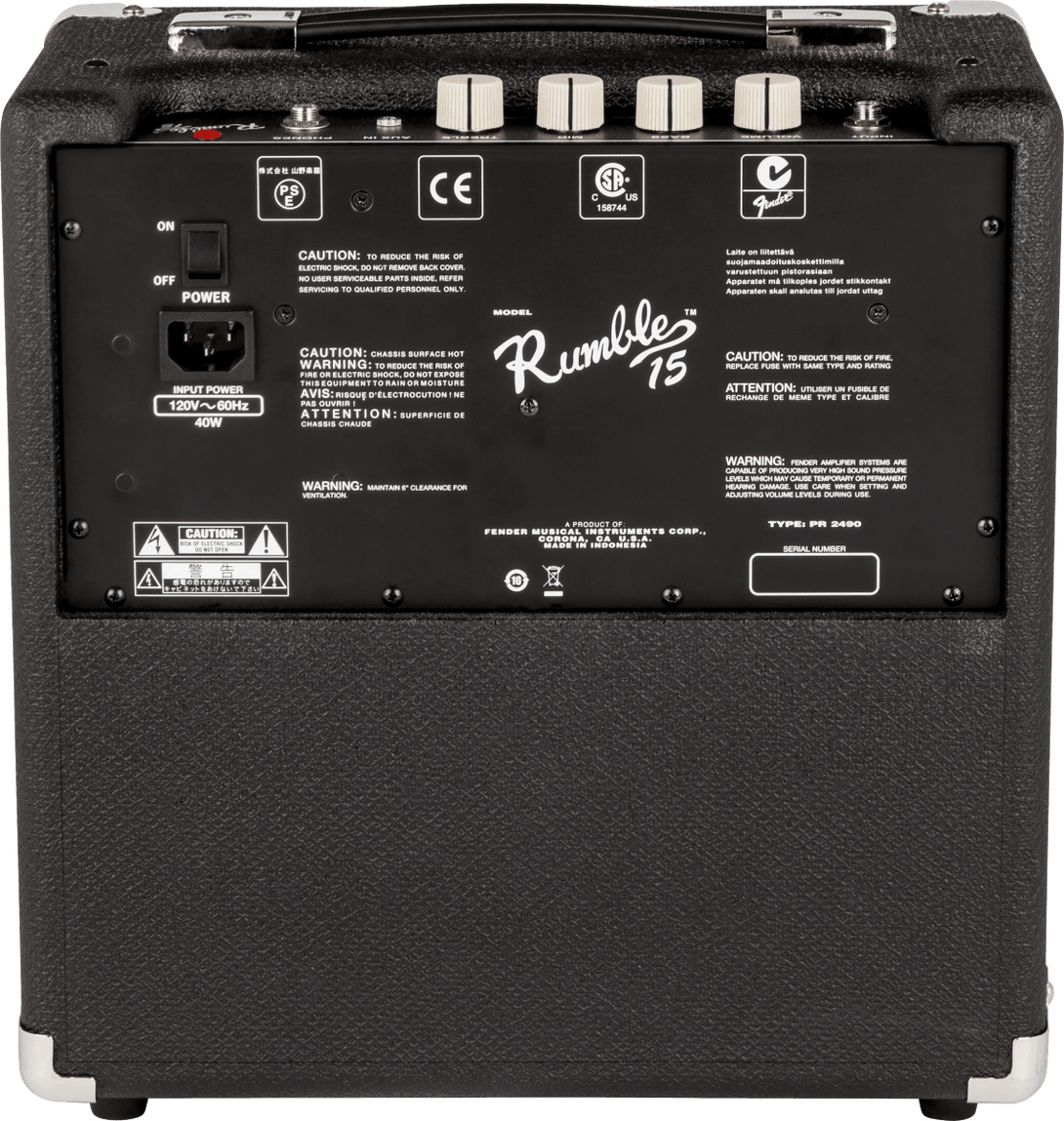 Bajo Electrico Fender Squier Affinity Precision Bass PJ Pack Gig Bag Rumble 15 - 120V 0371982032 - The Music Site