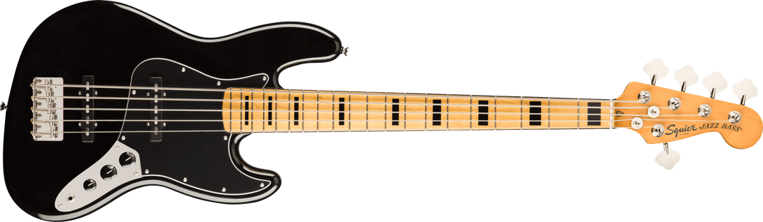 Bajo Electrico Fender Squier Classic Vibe '70s Jazz Bass® V, diapasón de arce, negro 037455056 - The Music Site