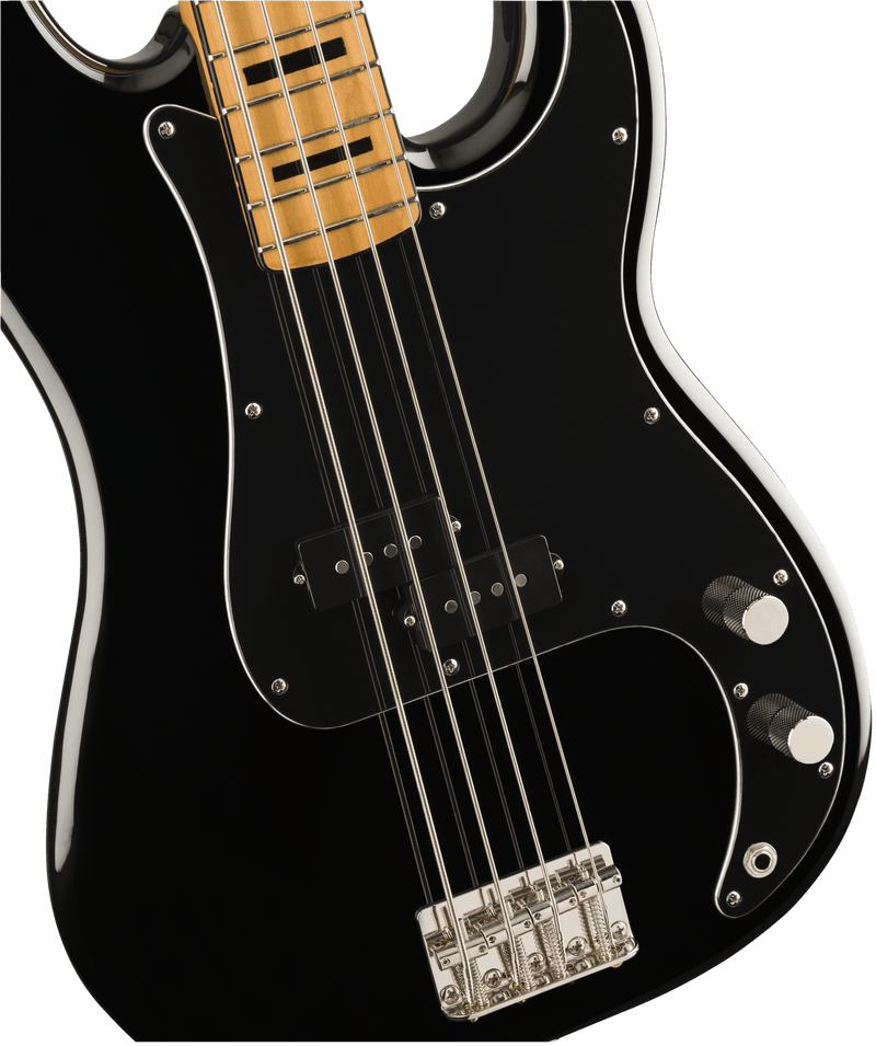 Bajo Electrico Fender Squier Classic Vibe '70s Precision Bass®, diapasón de arce, negro 0374520506 - The Music Site