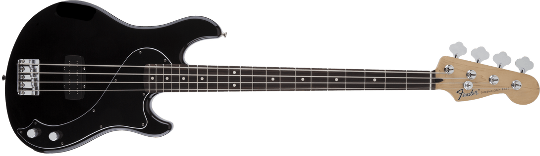 Bajo Electrico Fender Standard Dimension™ Bass IV, diapasón de palisandro, negro0149600506 - The Music Site