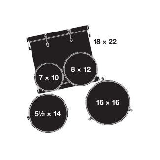 Bateria Gretsch Cm1-E825-Sdcb Sumb 5 Piezas + Grg3Pack - The Music Site