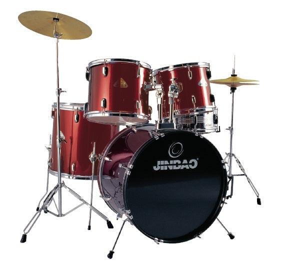 Bateria Jinbao Jbp1601A Atriles Negros Vino Tinto - The Music Site